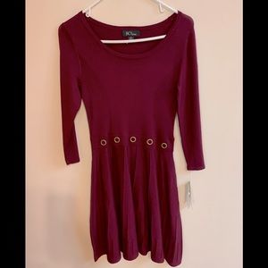 BCXDress Maroon Sweater Dress